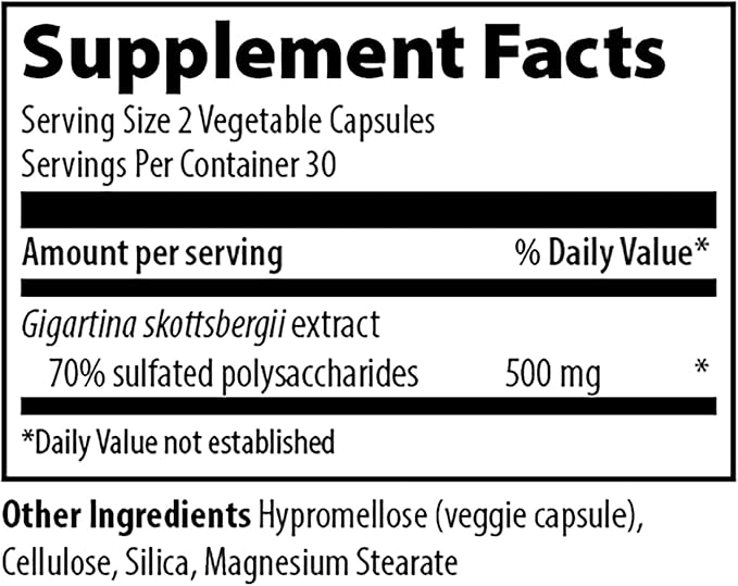 Vibrant Health, Gigartina Red Marine Algae, Plant-Based Immune Support, 60 Capsules