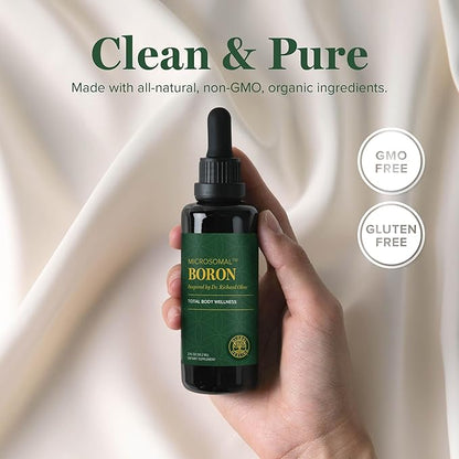 Global Healing Center - Boron Supplement for Men and Women - More Bioavailable Than Liposomal for Bone Health, Metabolism, and Enhanced Magnesium Absorption, 5 mg (2 Oz)