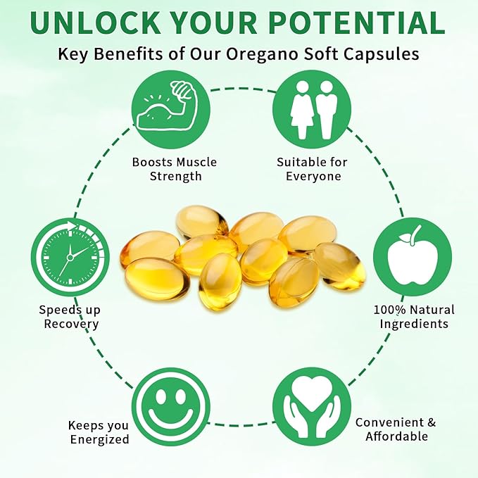 Oil of Oregano with Black Seed Oil, Organic Oregano Oil Softgels,Oregano Oil Capsules Organic,Non-GMO, Gluten Free,120