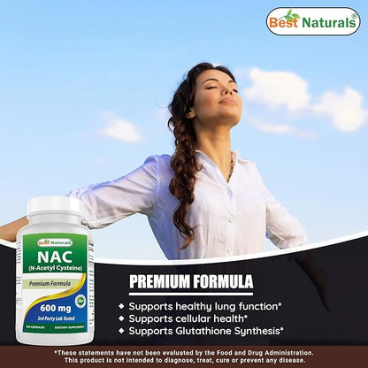 Best Naturals Biotin 10,000 Mcg & NAC - N Acetyl Cysteine 600 mg