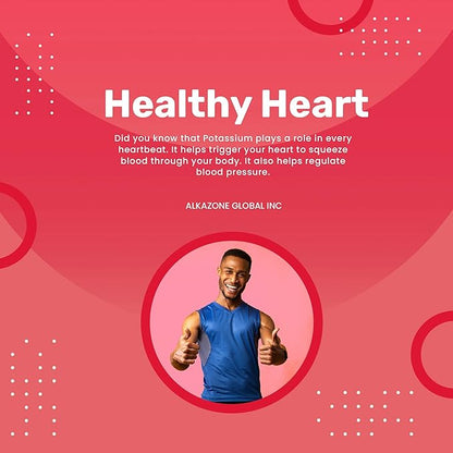 ALKAZONE Liquid Potassium+ | Liquid Supplements Have Faster Absorption Rate | Concentrated | Easiest Way to take Potassium | Tasteless Flavorless | 1.25 Oz, Clear, Pack of 1