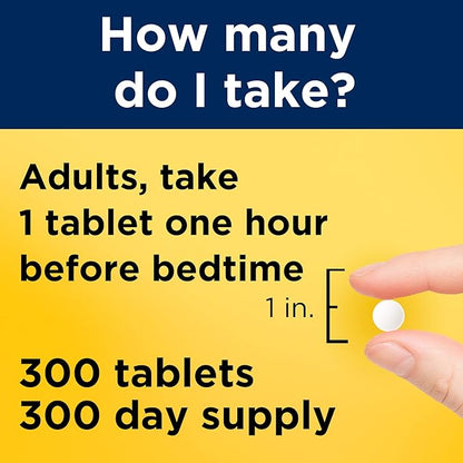Nature Made Melatonin 5mg Extra Strength Tablets, 100% Drug Free Sleep Aid, Sleep Supplements for Adults, 300 Tablets, 300 Day Supply