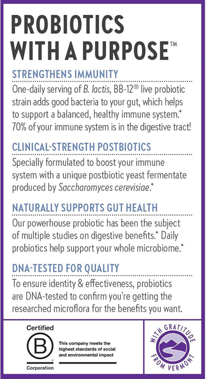 New Chapter All-Flora™ Probiotic Dual Immunity, Clinical-Strength Ingredients - Highly Concentrated Probiotics for Active Immune Support & Gut Health + Immune-Boosting Fermented Postbiotics, 30 ct
