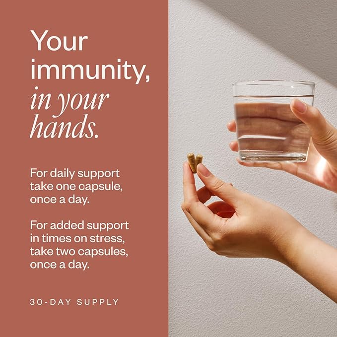 SHII AHCC Daily Immunity, 30-Days Supply – Vegan, Gluten Free Immune Support Supplement with AHCC, Immune System Support from Functional Shiitake Mushrooms, Promotes Immune Response & Cellular Health