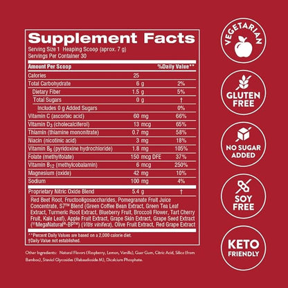 Nature's Sunshine Power Beets – Patented Nutrient Blend of Beet Root Powder and Nutrients to Promote Performance, Mental Clarity, & Vitality – Non-GMO, Soy & Gluten Free – 30 Servings to-Go Packs