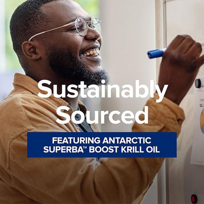 GNC Triple Strength Krill Oil Supplement, 220mg EPA and DHA Omega 3s, Supports Heart, Brain, and Joint Health, Superior Absorption, Antarctic Sourced, Burpless, 60 Softgels