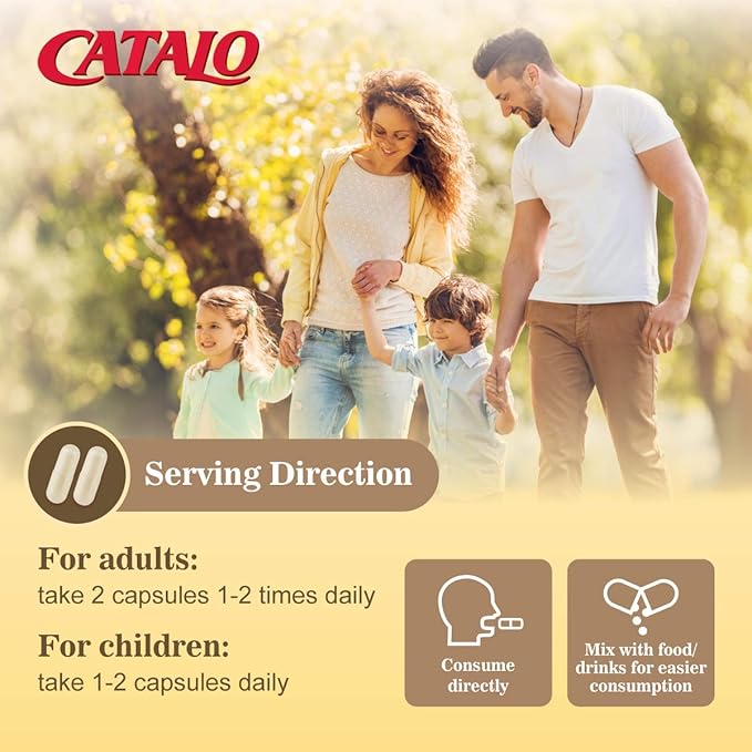 CATALO Acerola Cherry Extract Capsules – Vitamin C from Acerola Cherries, Plant-Based, No Synthetic Vitamin C, No Artificial Colors or Preservatives – 60 Vegetarian Capsules