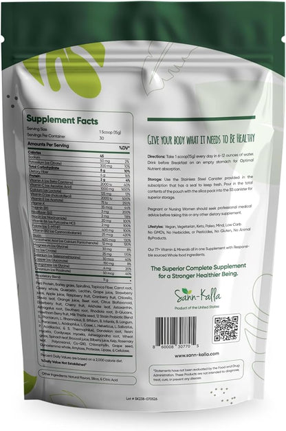 Reds and Greens Superfood Powder Nootropics, Improve Gut Health, Multivitamin, Probiotic, Gluten Free, Vegan and Keto Friendly, Full Serving of Vegetables, Essential Nutrients – 30 Servings