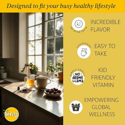 Siraj Organic Black Seed Oil Gummies w/Honey &15% Thymoquinone | Multivitamin for Immune Support, Stress Relief Gummy Vitamins | Turmeric, Apple Cider Vinegar, Multivitamin Gummies
