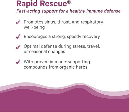 PURE SYNERGY Rapid Rescue | Organic Immune Support Capsules | Herbal Supplement with Echinacea, Elderberry, and Olive Leaf Extracts | for Immediate Immune Support (42 Capsules)