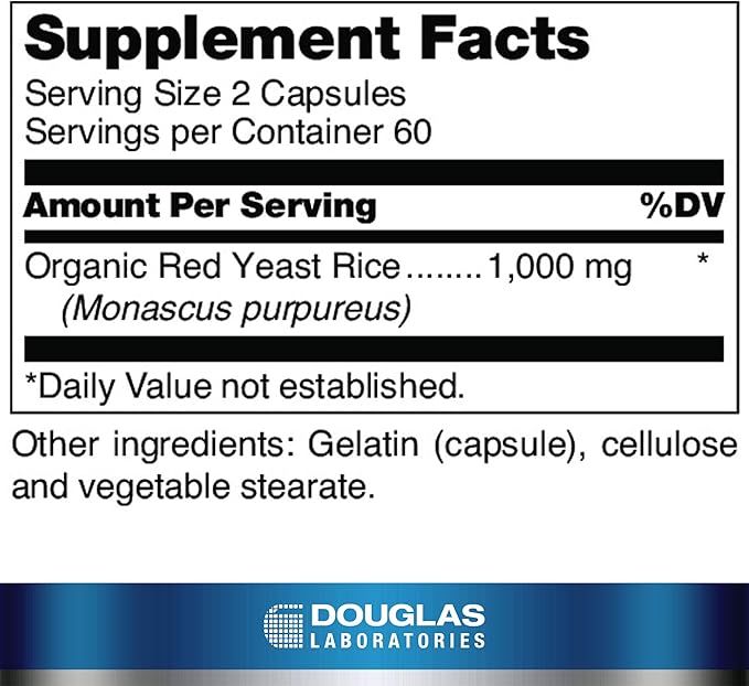 Douglas Laboratories Beni Koji Red Yeast Rice | Fermented Red Rice to Support Healthy Blood Lipid Metabolism* | 120 Capsules