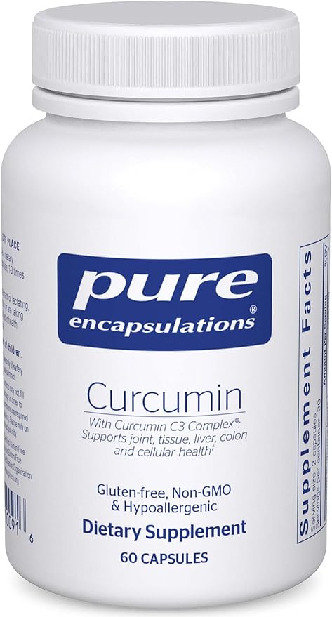 Pure Encapsulations Curcumin - 500 mg - Supports Joint Health & Liver Health - Curcuma Longa Capsule - Non-GMO & Vegan - 60 Capsules