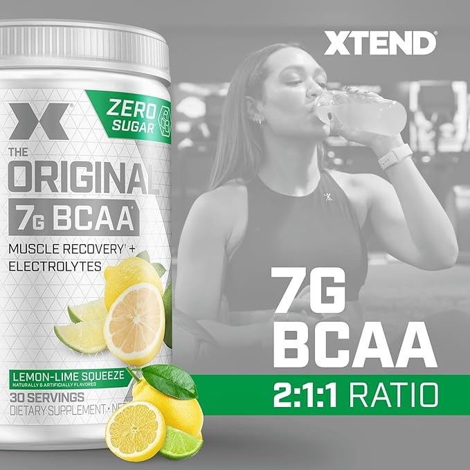 Original BCAA Powder 7g BCAA and 2.5g L-Glutamine, Sugar Free Post Workout Muscle Recovery Drink with Amino Acids for Men & Women, 30 Servings