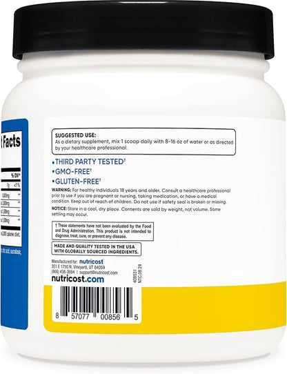 Nutricost BCAA Powder (Pineapple, 60 Servings) - Optimal 2:1:1 Ratio