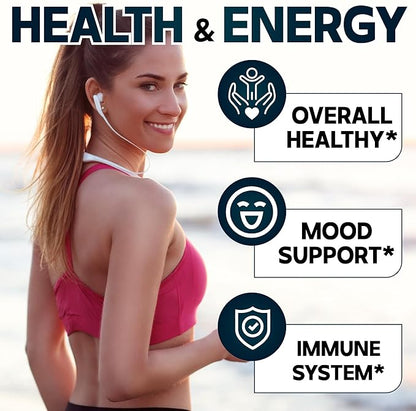 Soursop Graviola Capsules - 3 Months Supply - 9450mg Per Serving - 11 Herbs Elderberry, Turmeric Curcumin, Ginger Root, Milk Thistle - Mood, Mind, Body & Immune Support - 90 Vegan Capsules