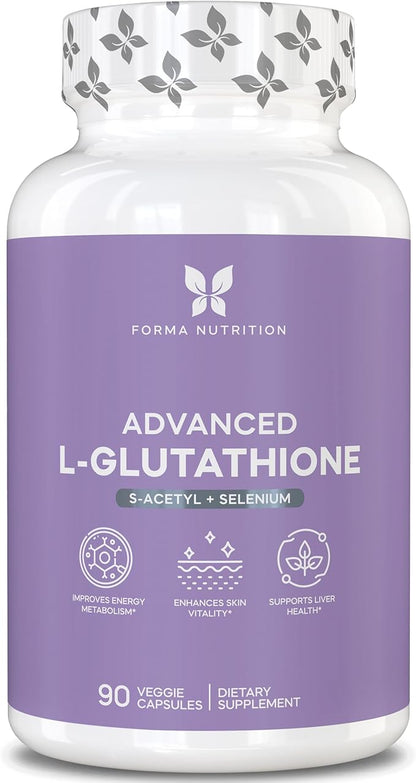 Advanced L-Glutathione Complex 100 mg S‑Acetyl‑L‑Glutathione Plus 50 mcg Selenium – Antioxidant, Detox, Liver & Immune Support – 90 Vegan Capsules, Non‑GMO, Gluten Free