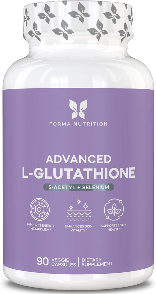 Advanced L-Glutathione Complex 100 mg S‑Acetyl‑L‑Glutathione Plus 50 mcg Selenium – Antioxidant, Detox, Liver & Immune Support – 90 Vegan Capsules, Non‑GMO, Gluten Free