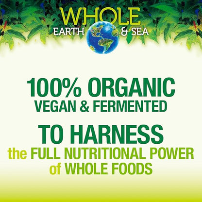 Whole Earth & Sea from Natural Factors, Organic Fermented Greens, Vegan Whole Food Supplement, Chocolate, 15.5 Oz