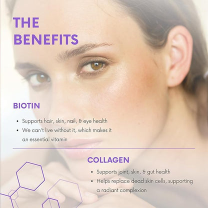 Sistem Extra Strength Liquid Biotin and Collagen Supplements, Hair, Skin and Nails Vitamins, Joint Support Supplement, Liquid Collagen for Women, Pineapple Flavor