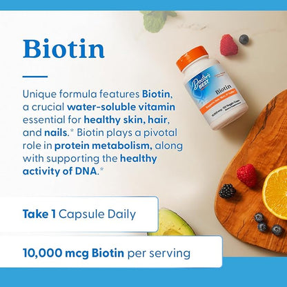 Doctor's Best Biotin to Support Hair, Skin, Nails, 120 Count