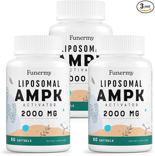 Liposomal AMPK Activator 2000 mg - High Bioavailability Berberine HCL,DIM,Milk Thistle,and Cinnamon Bark Capsule 6-in-1 AMPK Supplements for Antioxidant Support and Cellular Regulation, 180 Softgels