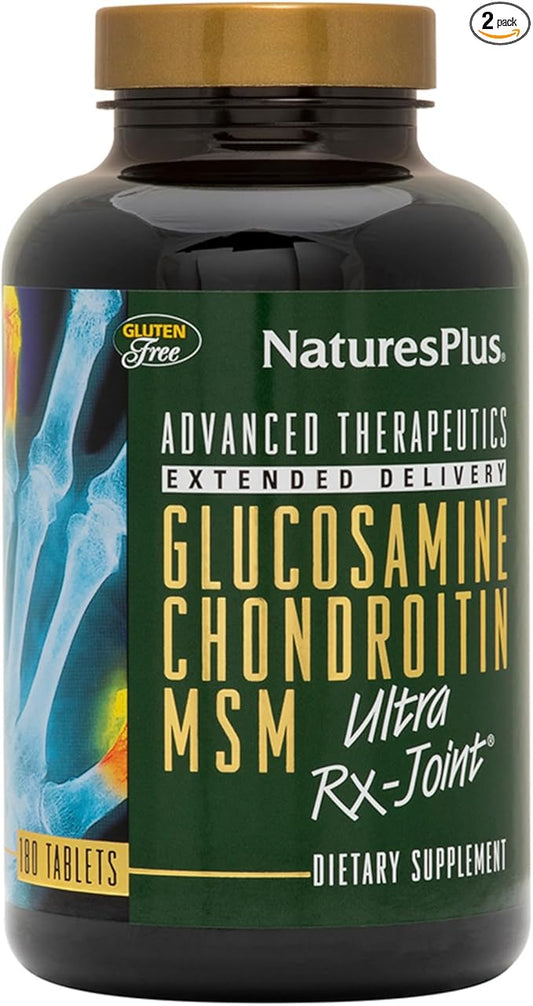 Natures Plus Ultra Rx-Joint - 180 Tablets, Pack of 2 - Supports Healthy Joint Function - with Glucosamine, Chondroitin & MSM - Gluten Free - 120 Total Servings