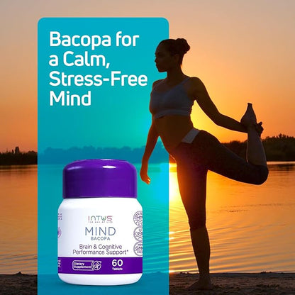 Intus Mind Bacopa – Ayurvedic Supplement with Brahmi Supports Cognitive Support & Mental Clarity – 60 Capsules