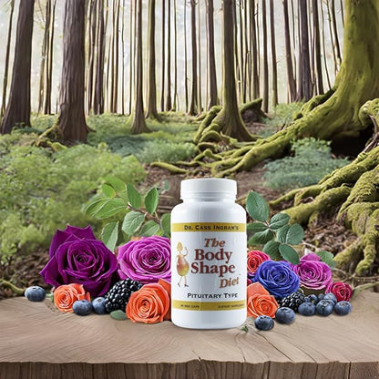 Dr. Cass Ingram's Body Shape Diet Pituitary Support Formula - Natural Metabolism & Hormone Balance - Wild-Sourced Herbs, Royal Jelly & Maca Root - 90 Vegan Capsules