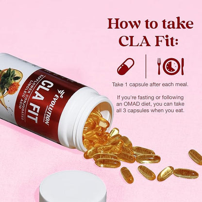 Evolution Advance Sport Nutrition CLA Fit 2,400 mg – Conjugated Linoleic Acid Supplement - Support Lean Muscle Mass, Promote Energy – Non-GMO, Gluten-Free (90 Softgels), 800 mg Per Softgel