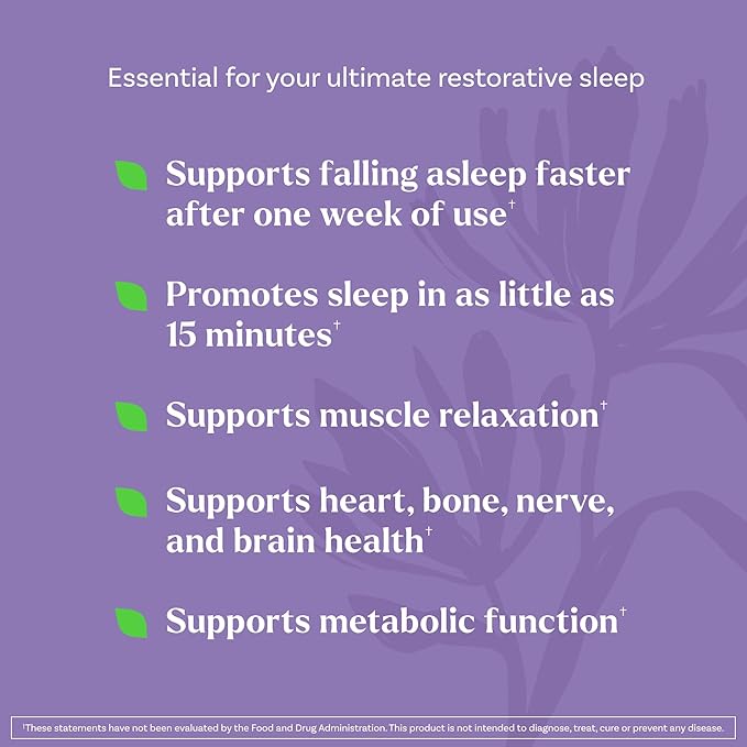 Natrol Sleep + Restore Magnesium Glycinate Gummies with Melatonin 5mg - Calm Magnesium with GABA, Botanical Blend, Cherry Flavor, 60 Gummies