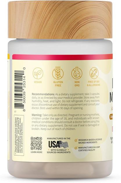 Metabolism and Natural Energy Supplements for Fatigue, Stress Relief, Energy Booster & Better Mood, Energy Pills for Women & Men, Ginger, Turmeric, Rhodiola Rosea, 60 Capsules