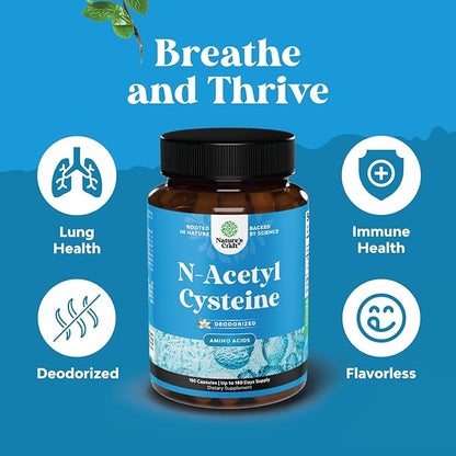 NAC Supplement N-Acetyl Cysteine 600mg - Potent Vegan High Absorption NAC 600 mg Capsules Glutathione Precursor for Liver Cleanse Detox & Repair plus Lung Health and Immunity Support - 180ct 2pk