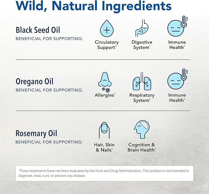 NORTH AMERICAN HERB & SPICE Black Seed Oil - 12 fl oz - Digestive & Immune Support - Contains Oreganol P73 Oregano Oil & Rosemary Oil - Non-GMO - 72 Servings