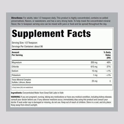 Piping Rock Trace Mineral Liquid Drops | 8 fl oz | Therapeutic Grade Supplement | Non GMO, Gluten Free