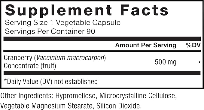 FORCE FACTOR Cranberry Concentrate, Cranberry Pills for Women and Men to Support Urinary Tract Health, High-Potency Cranberry Extract, Vegan Friendly, 90 Capsules