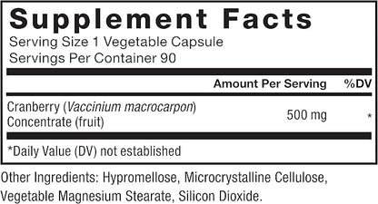 FORCE FACTOR Cranberry Concentrate, Cranberry Pills for Women and Men to Support Urinary Tract Health, High-Potency Cranberry Extract, Vegan Friendly, 90 Capsules