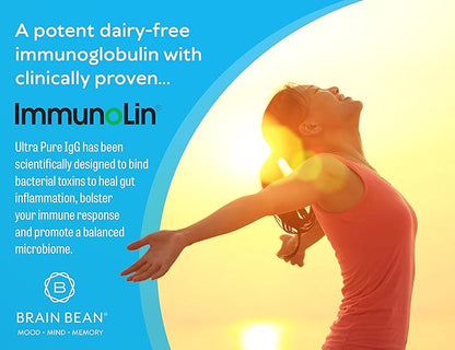 Brain Basics Ultra Pure IgG Supplement - Dairy-Free Supplement IgG-Immunolin Powder, Blended Vitamin & Mineral Supplements, 150g, 60 Servings