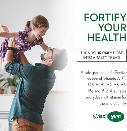 Maxi Health Multivitamin Gummies Vitamins for Adults & Kids - Cherry Flavored Gummy Multivitamins - 60 Vitamin Gummies for Women and Men - Daily Multi Vitamin Womens & Mens Multivitamins Gummies