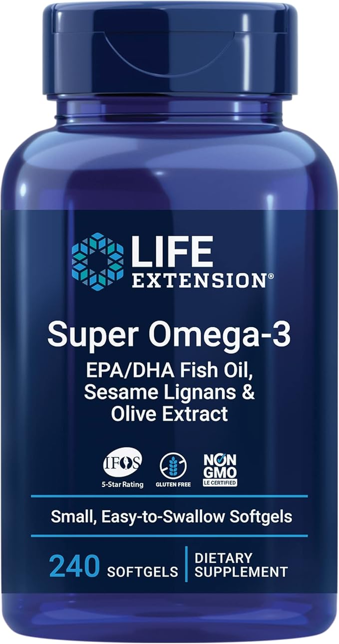 Life Extension Super Omega-3 EPA/DHA Fish Oil & Vitamins D and K with Sea-Iodine