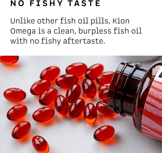 Kion Omega - Omega 3 Fatty Acid Supplements - DHA Supplements - Mini Fish Oil Softgels - Omega 3 DHA EPA Fish Oil Pills - Fish Oil 1,000 mg - 30 Servings