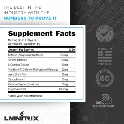 Burnz EXT - Extreme Thermogenic Fat Burner - Powerful Weight Managment Aid, Stronger Than Most Diet Pills - True Plateau Destroyer - Lose Weight Fast for Men and Women - 60ct