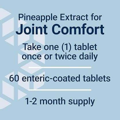 Life Extension Specially-Coated Bromelain, Pineapple Extract, Joint Health, Joint Comfort, Vegetarian, Gluten-Free, Non-GMO, 500 mg, 60 enteric-Coated Tablets