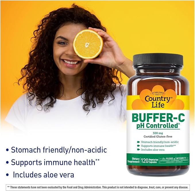 Country Life Buffer-C 500 mg (veg Caps), 120-Count
