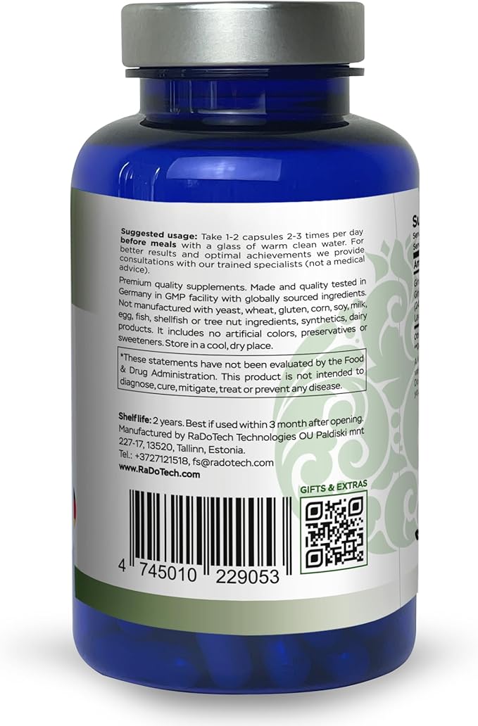 Ginkgo Biloba Support Brain Function, Supplements for Memory and Focus, Natural Antioxidant-Rich, Promotes Overall Health, 120 Vegetarian Capsules, GMP