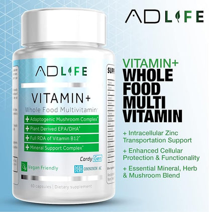 Project AD Vitamin+ Multimineral Multivitamin Supplement Complete Antioxidant, Energy & Immune Support. (60 Servings)