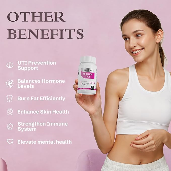 Women's Probiotics and Prebiotics 80 Billion CFUs, 16 Probiotic Strains, Probiotics for PH Balance, Supports Digestive & Gut Health, 30 Capsules