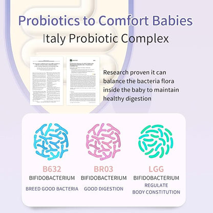 BHK's Baby Probiotic Powder,+ Vitamin D,Reduces Colic,Gas & Spit-ups,Healthy Poops,Reduces Crying & Fussing & Promotes Digestive Comfort,Newborns, Babies & Infants, 30 Sticks