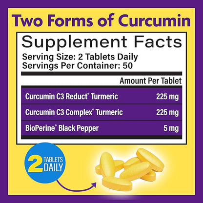 InnovixLabs Turmeric Curcumin with Black Pepper Extract - High Absorption Tumeric and Curcumin Supplements with BioPerine, C3 Reduct & Curcumin C3 Complex, Time Release Turmeric Supplement - 100 ct