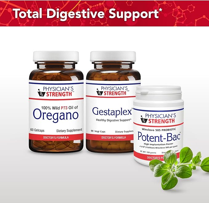 Physician's Strength Wild Oregano Gels Extra Strength - 120 Gelcaps - 100% Wild P73 Oil of Oregano - Non-GMO - 120 Servings