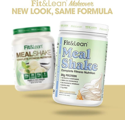 Fit & Lean Meal Shake, N-CLA Fat Burning Capsules, Protein, Fiber, Probiotics, 120 Servings